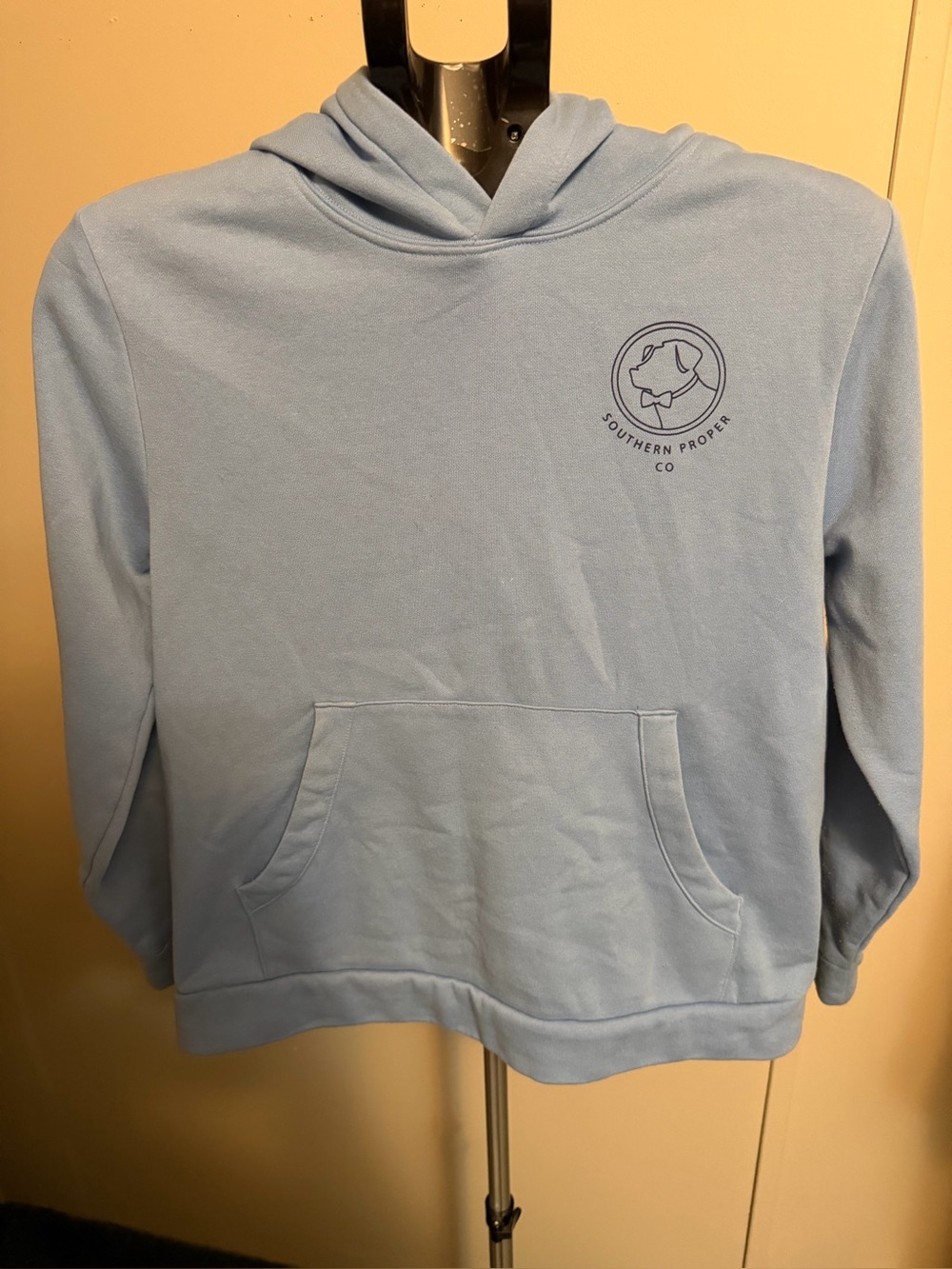 Southern Proper Boys Light Blue Graphic Logo Hoodie - Size L (14-16)